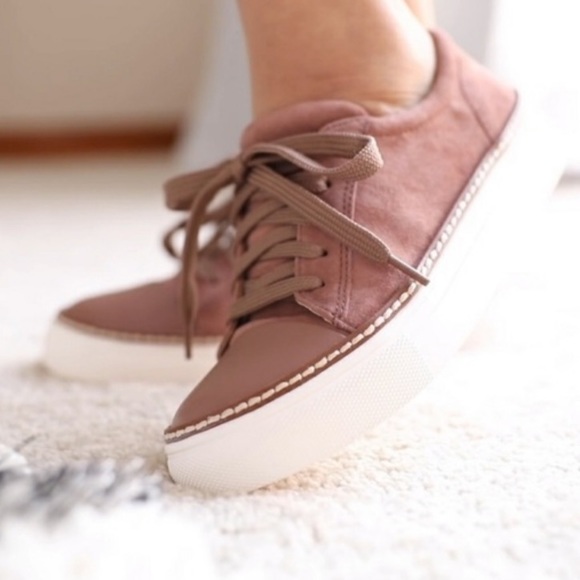 CASLON Mauve Blush Pink Suede Cap Toe Sneaker - Picture 7 of 7